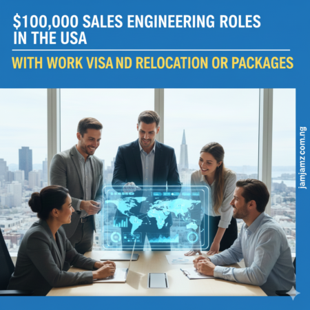 $100,000 Sales Engineering Jobs in the United States with Visa Sponsorship